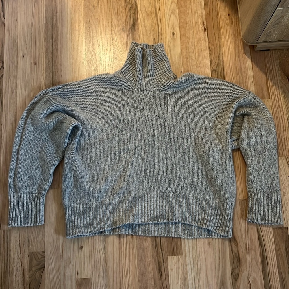 Babaa no 42 Turtleneck Cozy Wool Blend Sweater in Mist